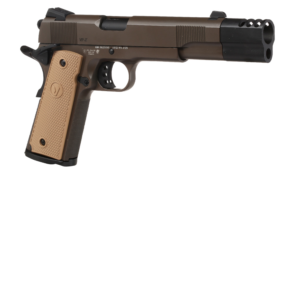 Vorsk Airsoft VP-X 1911 Vollmetall GBB 6mm BB Tan / Bronze Bild 7