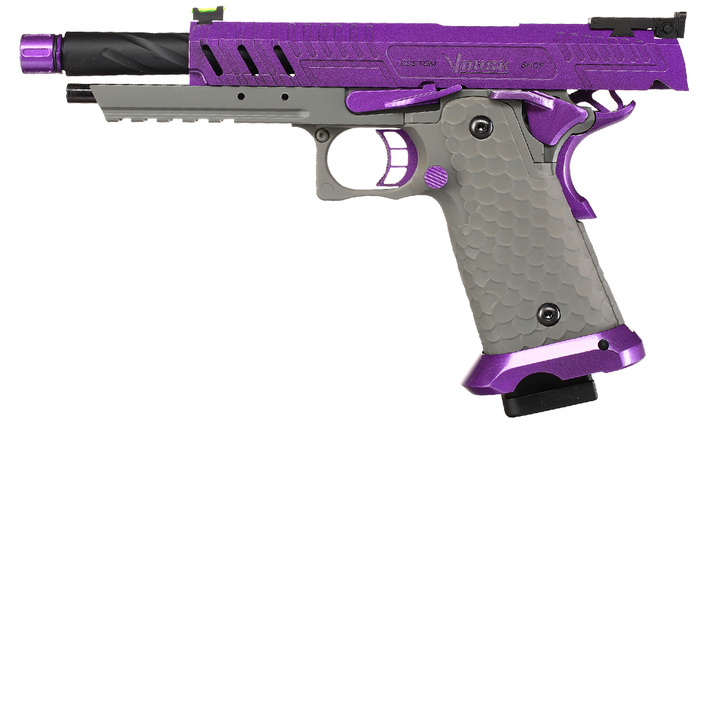 Vorsk Airsoft Hi-Capa 5.1 Vengeance Vollmetall GBB 6mm BB grau / purple Bild 2