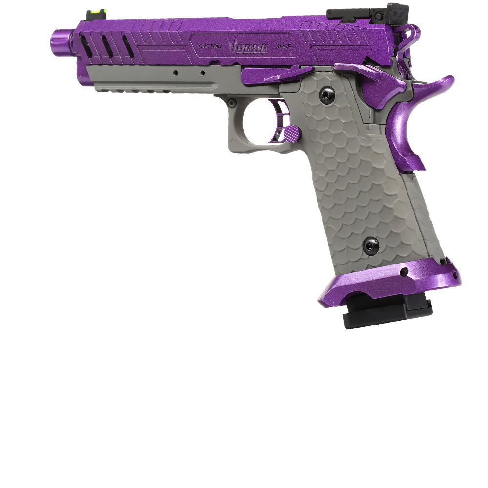 Vorsk Airsoft Hi-Capa 5.1 Vengeance Vollmetall GBB 6mm BB grau / purple Bild 8