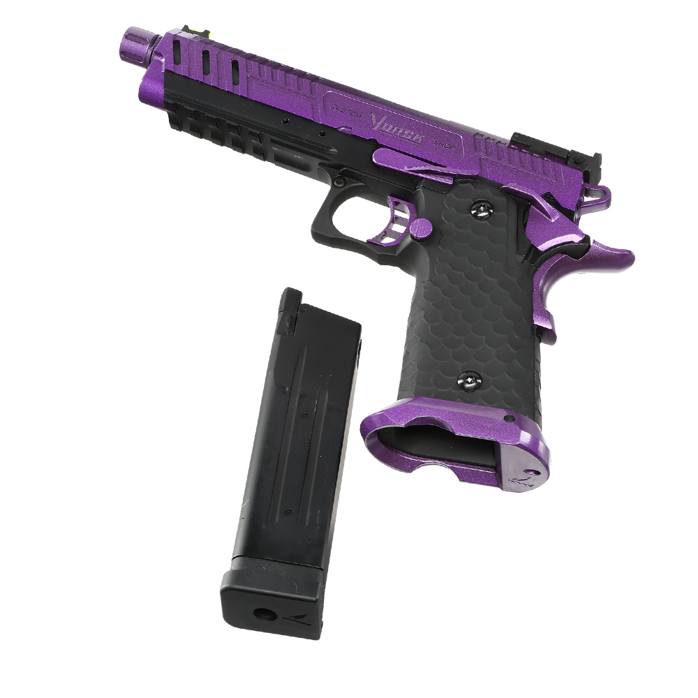 Vorsk Airsoft Hi-Capa 5.1 Vengeance Vollmetall GBB 6mm BB schwarz / purple Bild 1