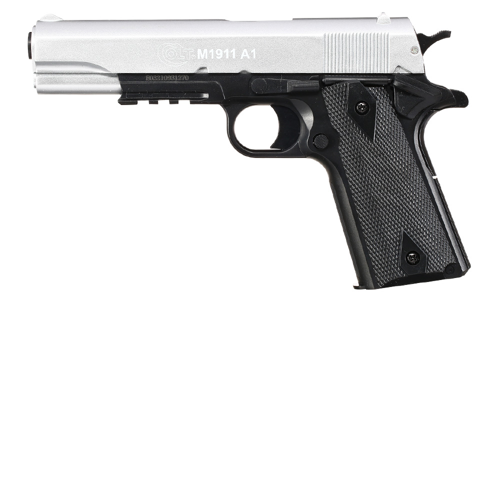 Cybergun Colt M1911A1 mit Metallschlitten H.P.A. Fire Line Springer 6mm BB Dual Tone silber / schwarz Bild 1