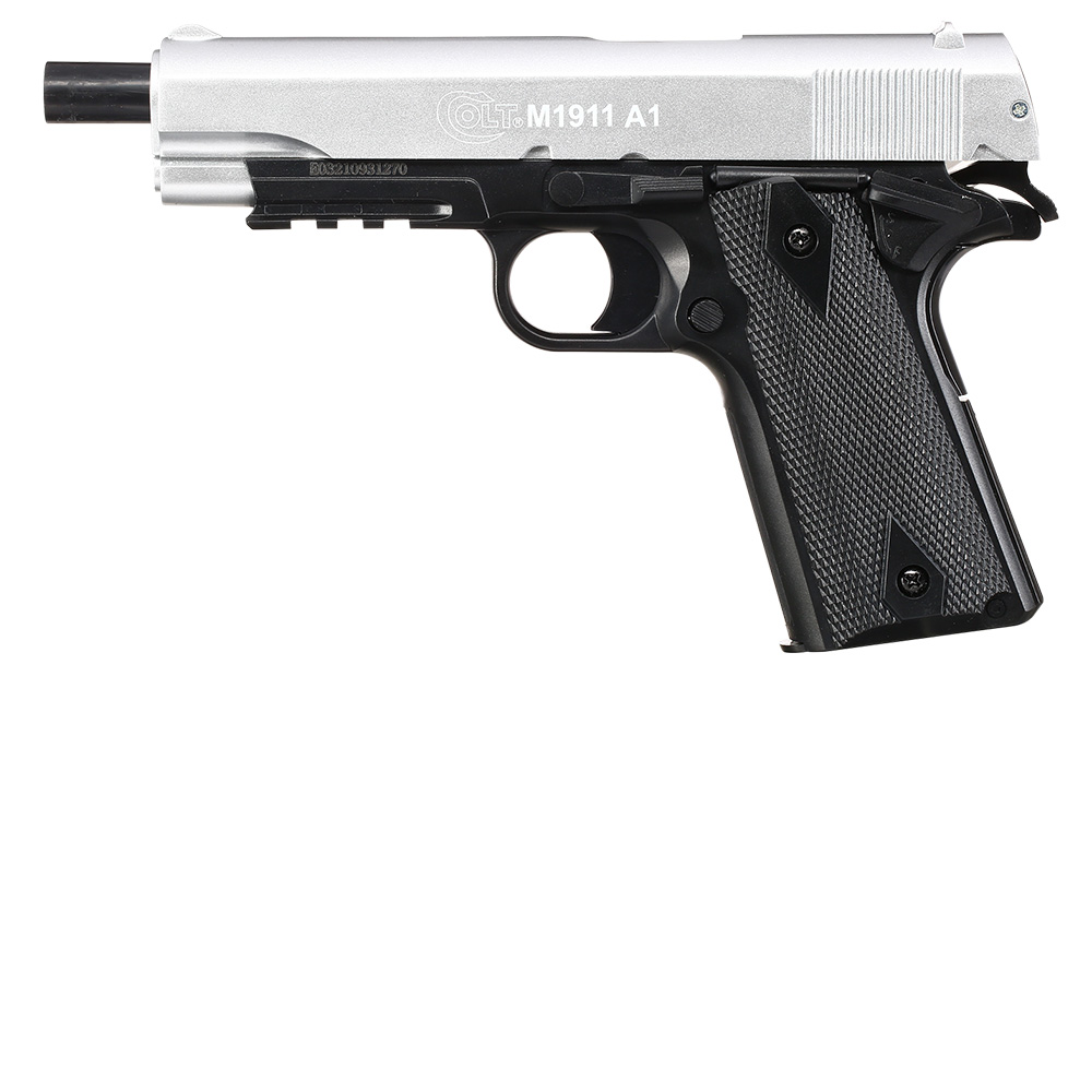 Cybergun Colt M1911A1 mit Metallschlitten H.P.A. Fire Line Springer 6mm BB Dual Tone silber / schwarz Bild 2