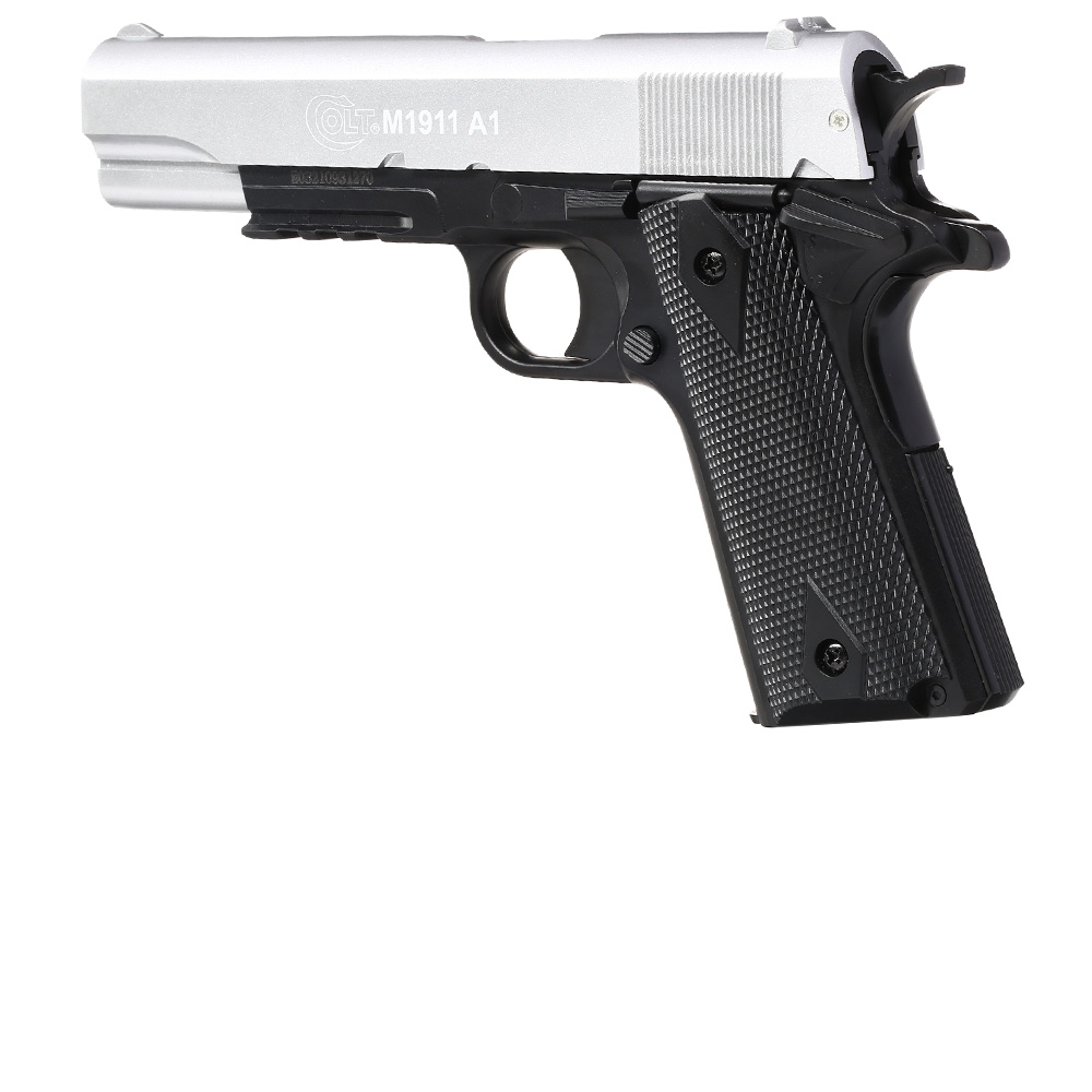 Cybergun Colt M1911A1 mit Metallschlitten H.P.A. Fire Line Springer 6mm BB Dual Tone silber / schwarz Bild 8