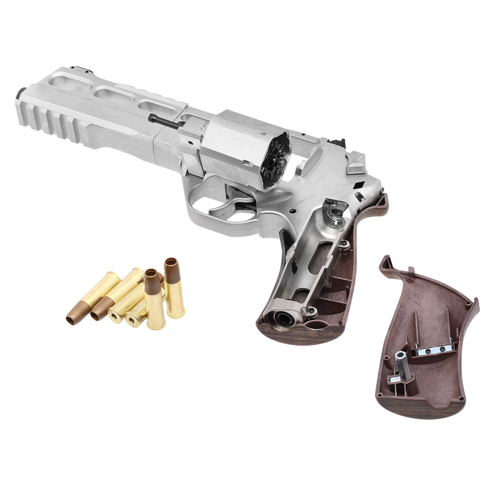 BO Manufacture Chiappa Charging Rhino 60DS Revolver Vollmetall CO2 6mm BB silber Bild 7