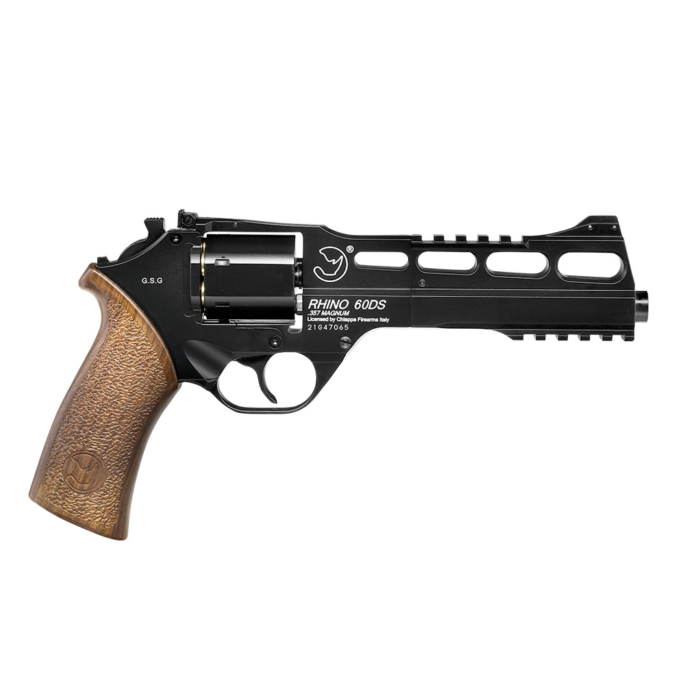 BO Manufacture Chiappa Charging Rhino 60DS Airsoft Revolver Vollmetall CO2 6mm BB schwarz Bild 2