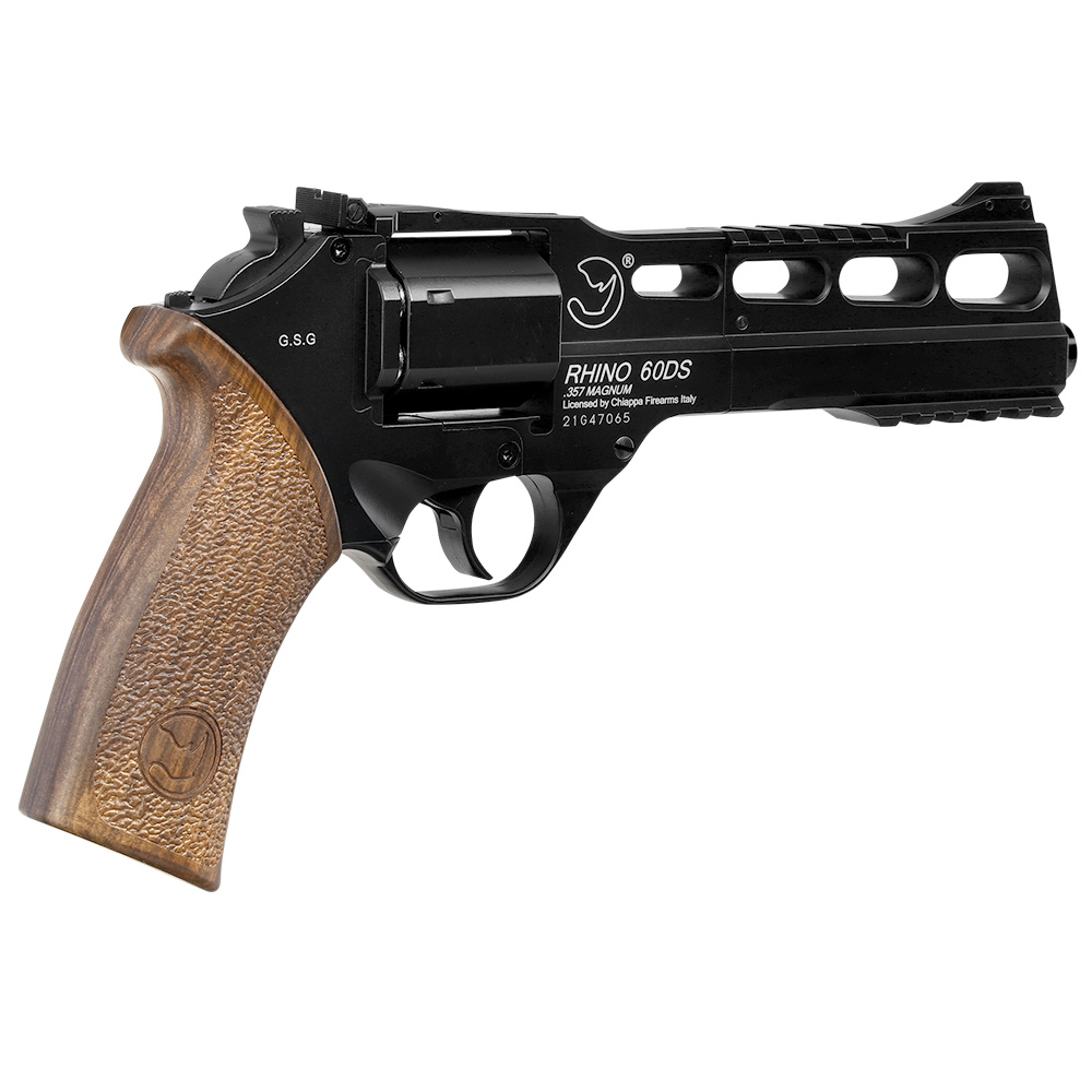 BO Manufacture Chiappa Charging Rhino 60DS Airsoft Revolver Vollmetall CO2 6mm BB schwarz Bild 3