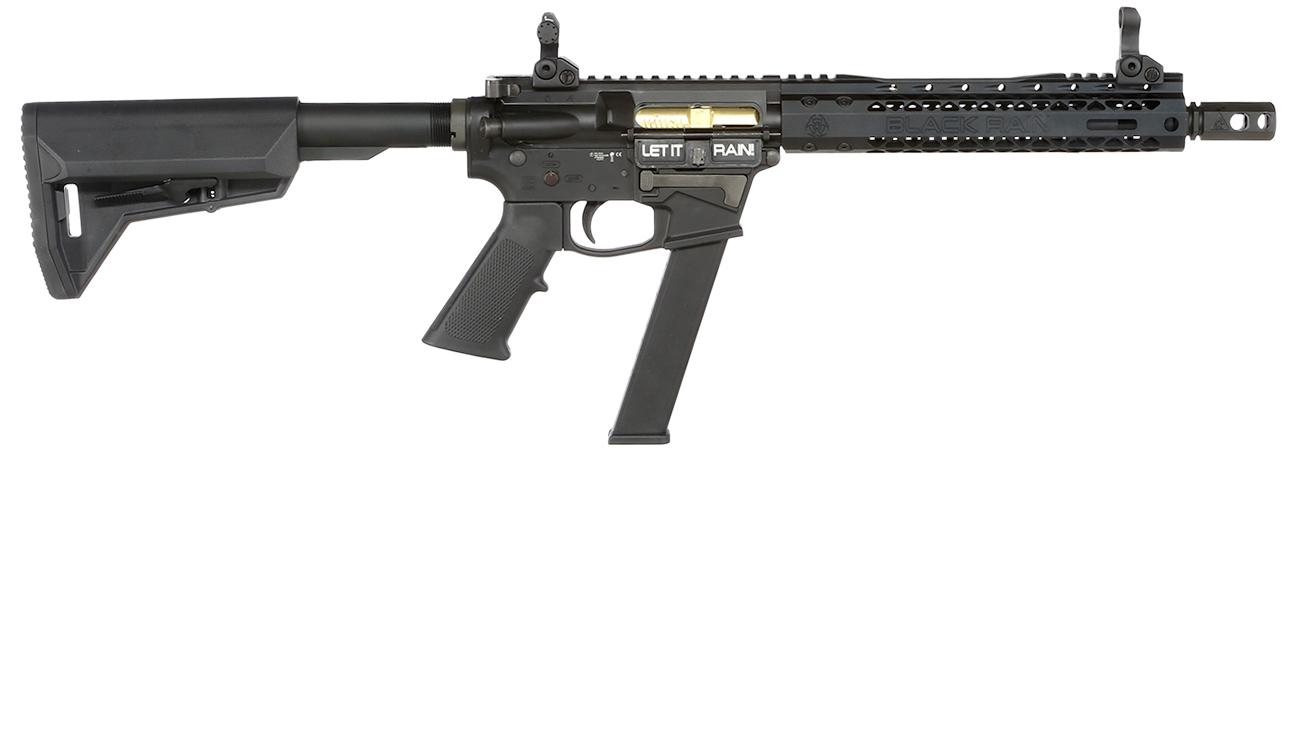 King Arms Black Rain Ordnance 9mm Carbine Vollmetall Gas-Blow-Back 6mm BB schwarz Bild 2
