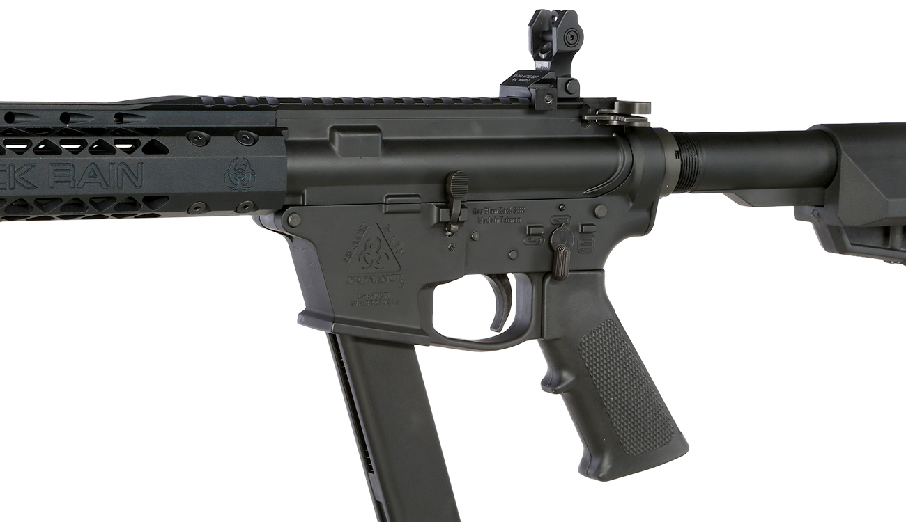 King Arms Black Rain Ordnance 9mm Carbine Vollmetall Gas-Blow-Back 6mm BB schwarz Bild 7