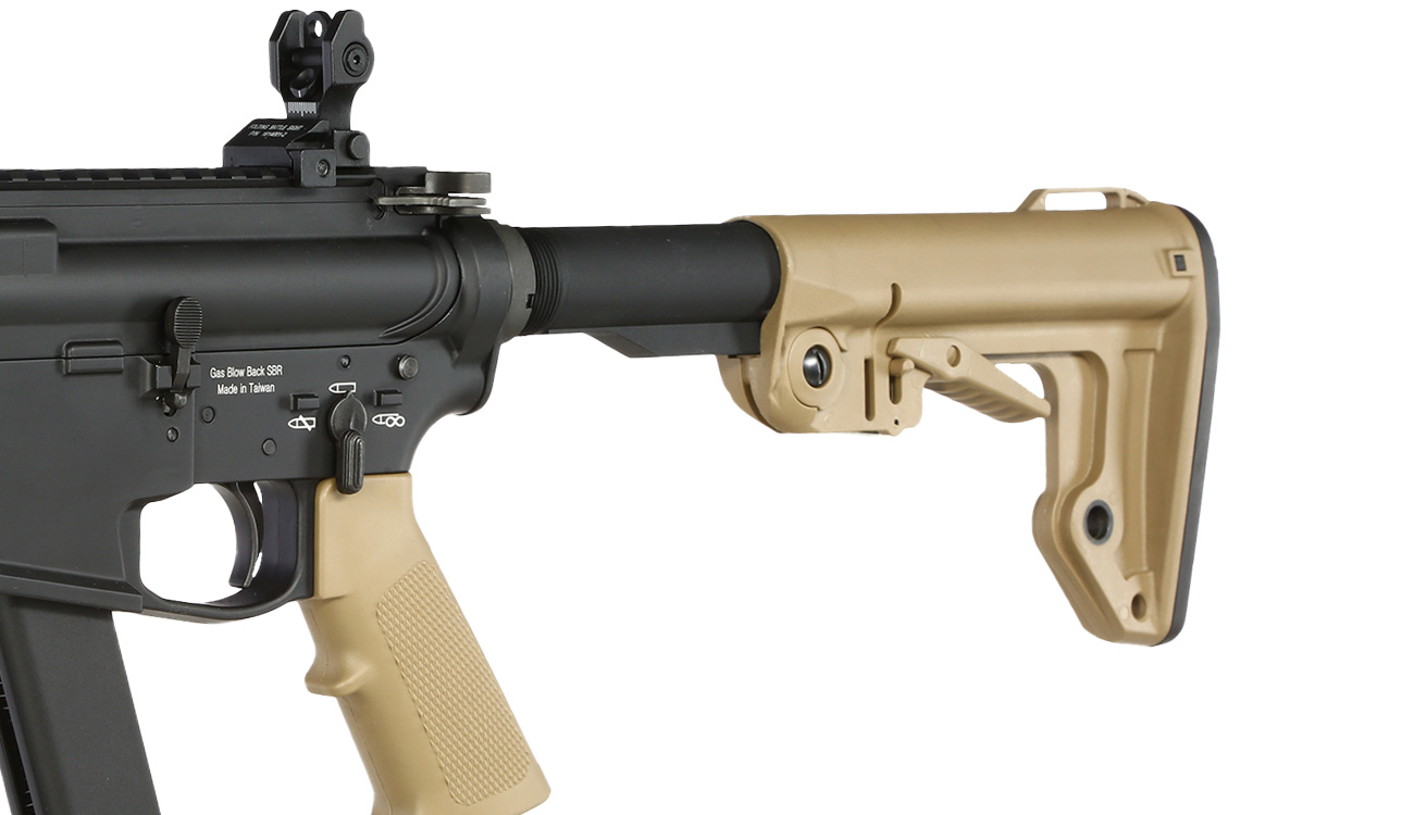 King Arms TWS 9mm SBR Vollmetall Gas-Blow-Back 6mm BB Dark Earth Bild 7