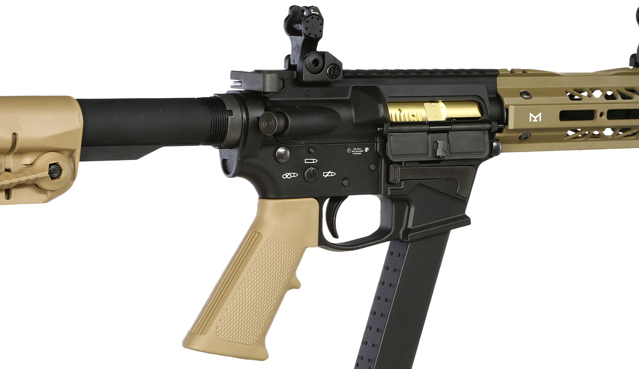 King Arms TWS 9mm SBR Vollmetall Gas-Blow-Back 6mm BB Dark Earth Bild 8