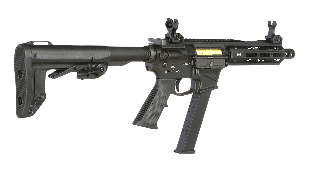 King Arms TWS 9mm SBR Vollmetall Gas-Blow-Back 6mm BB schwarz Bild 3