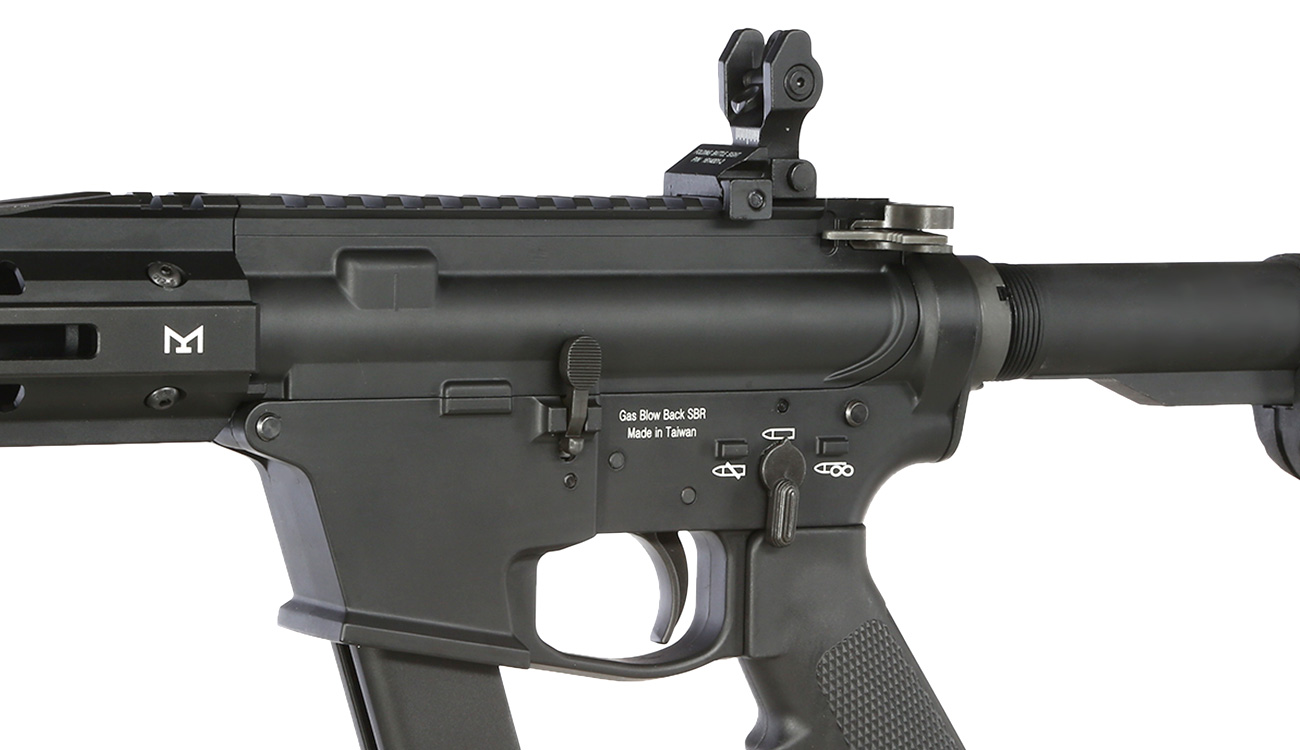 King Arms TWS 9mm SBR Vollmetall Gas-Blow-Back 6mm BB schwarz Bild 7