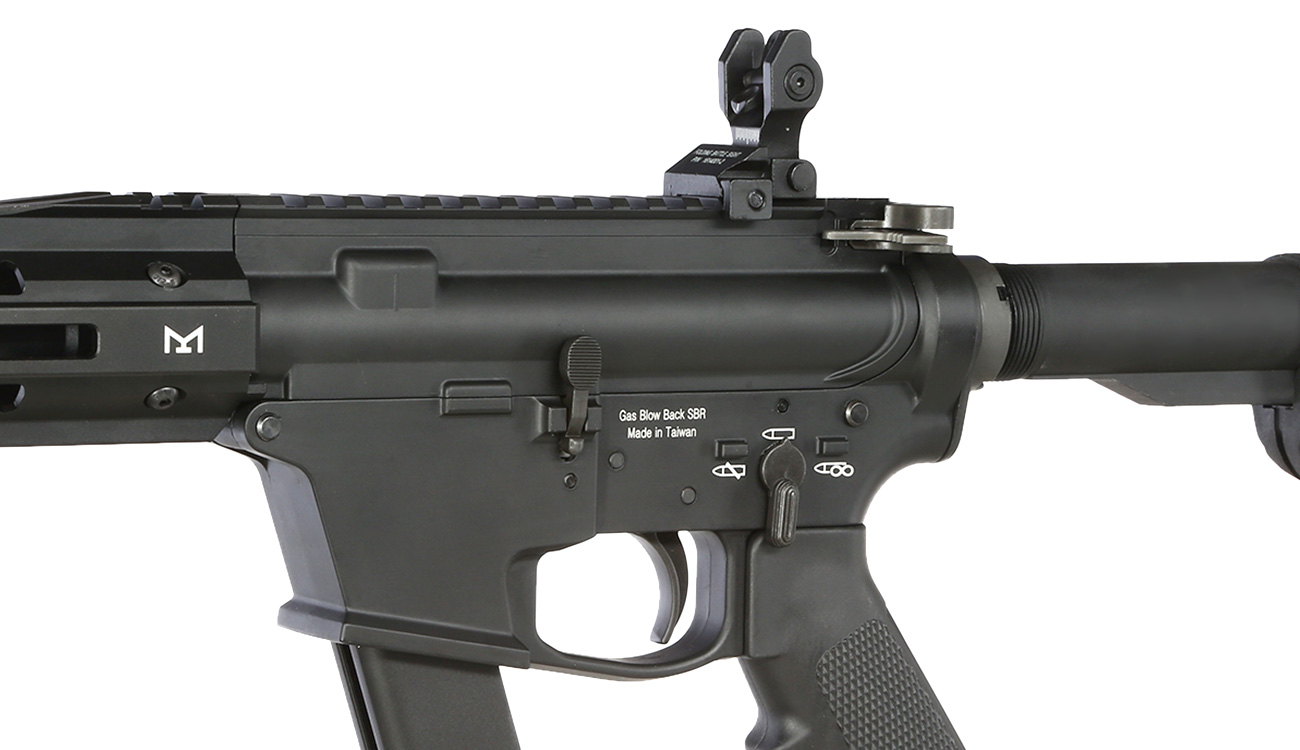 King Arms TWS 9mm SBR Vollmetall Gas-Blow-Back 6mm BB schwarz Bild 7
