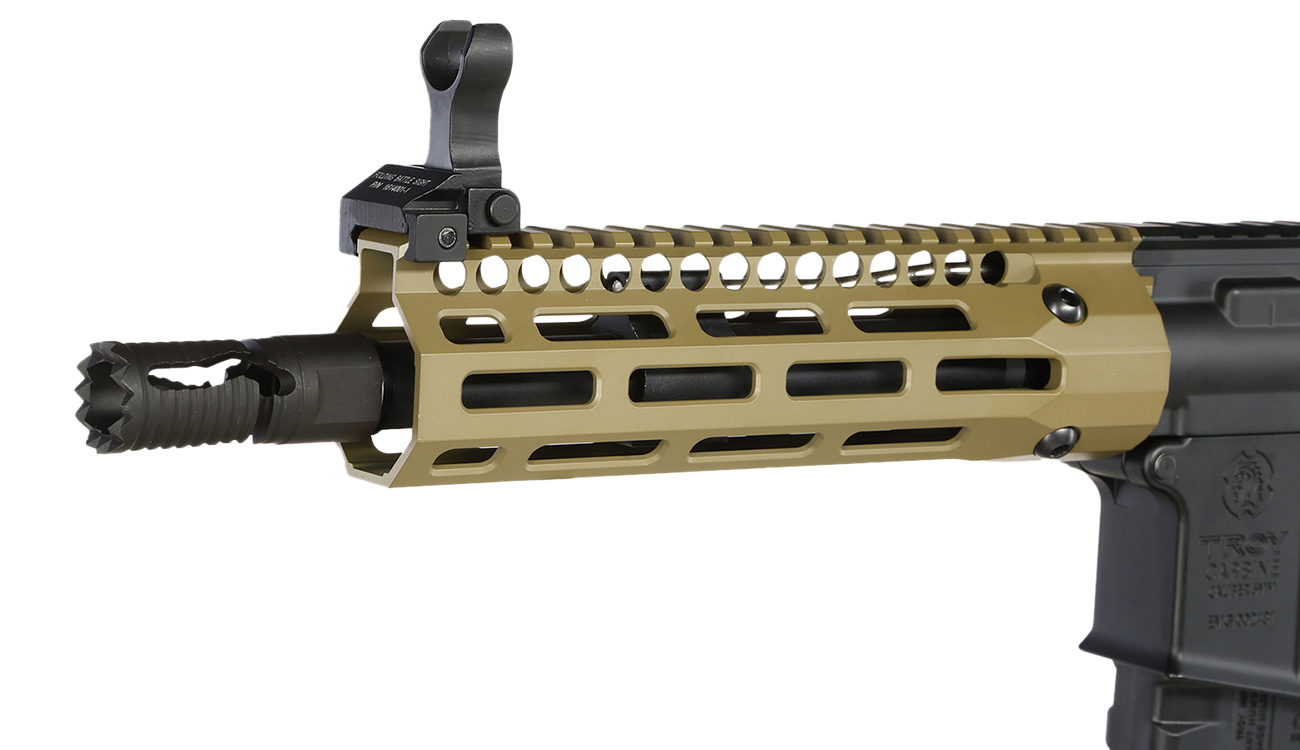 King Arms / EMG Troy Industries M4 SOCC 7.6 PDW Vollmetall S-AEG 6mm BB Dark Earth Bild 6