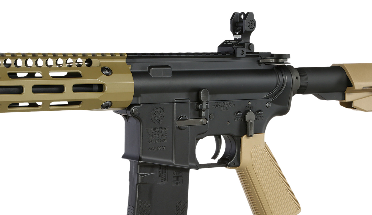 King Arms / EMG Troy Industries M4 SOCC 7.6 PDW Vollmetall S-AEG 6mm BB Dark Earth Bild 7