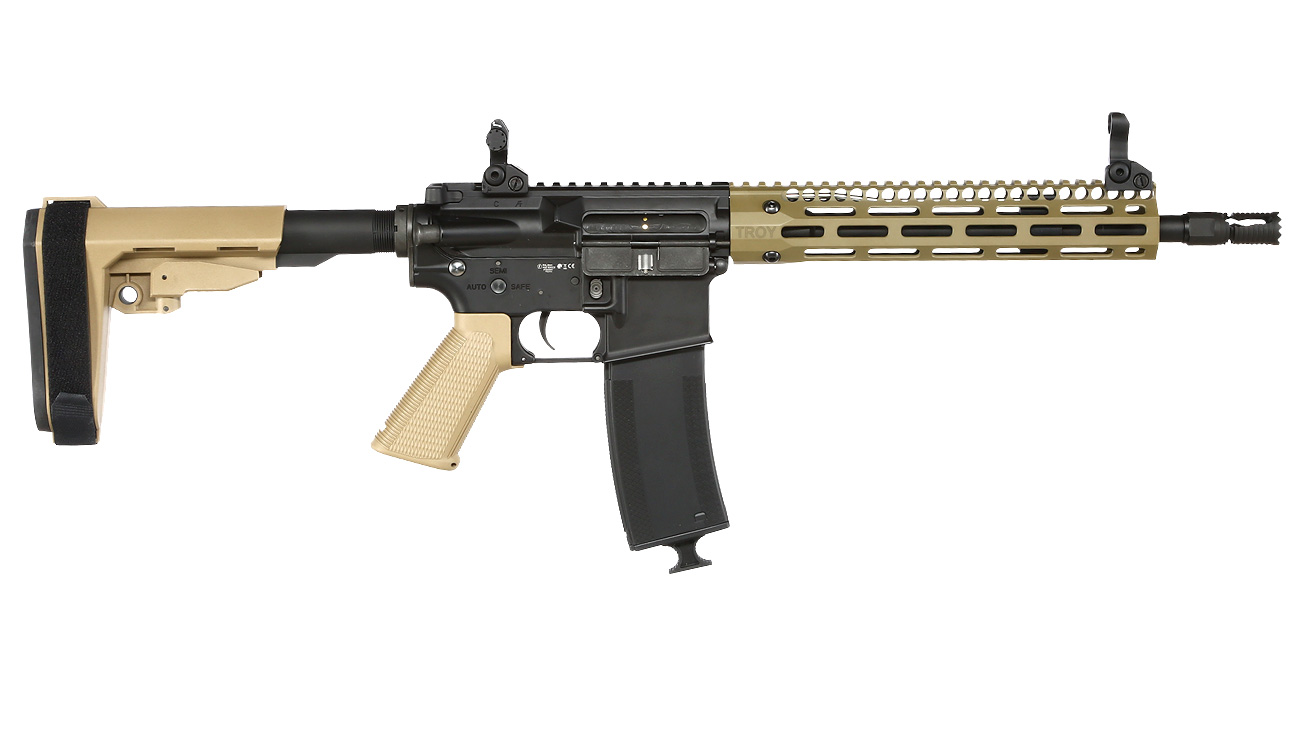 King Arms / EMG Troy Industries M4 SOCC 10.5 CQB Vollmetall S-AEG 6mm BB Dark Earth Bild 2