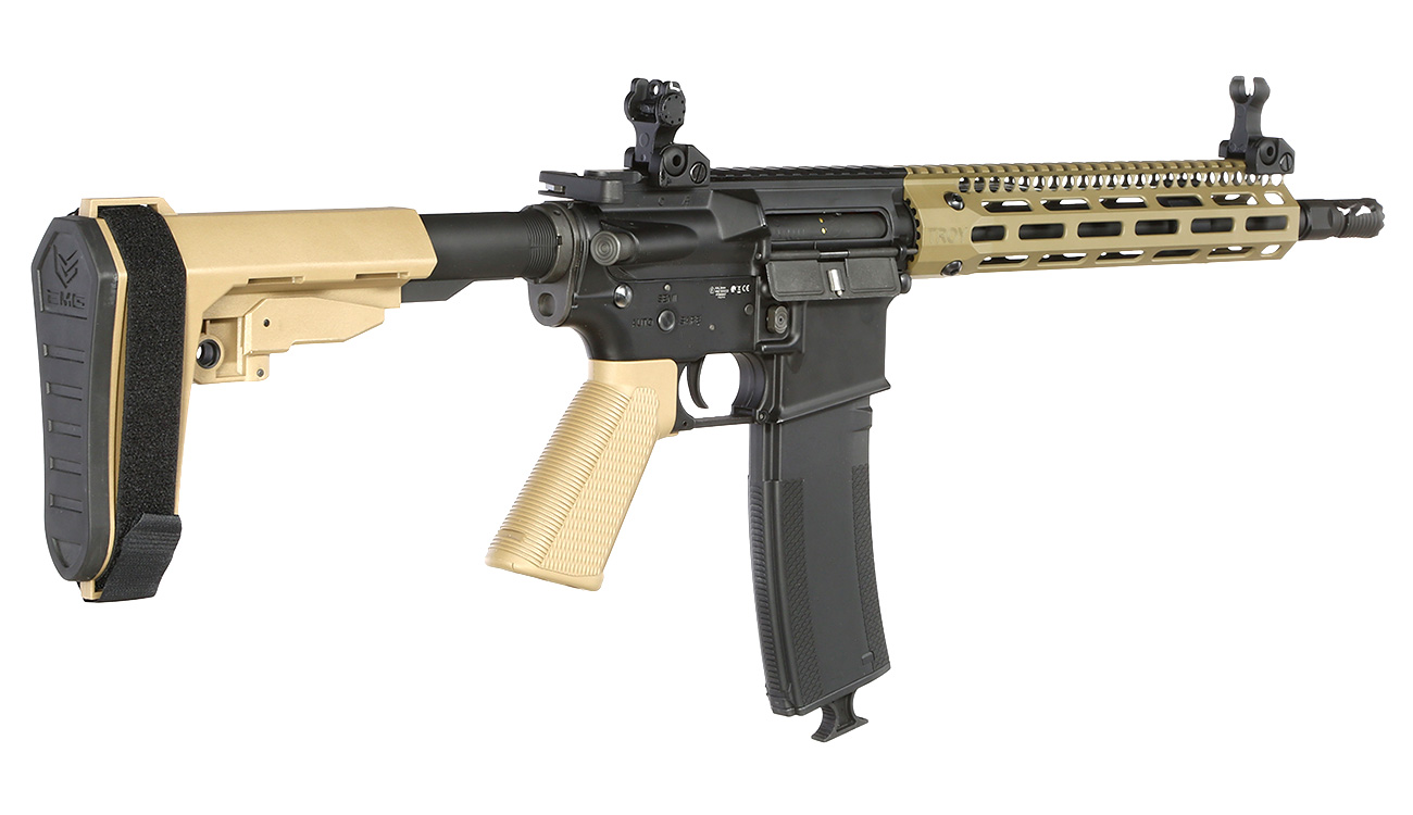 King Arms / EMG Troy Industries M4 SOCC 10.5 CQB Vollmetall S-AEG 6mm BB Dark Earth Bild 3