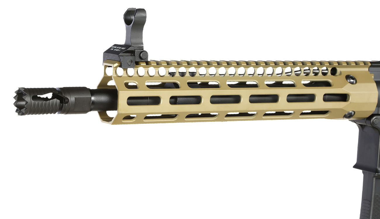 King Arms / EMG Troy Industries M4 SOCC 10.5 CQB Vollmetall S-AEG 6mm BB Dark Earth Bild 6