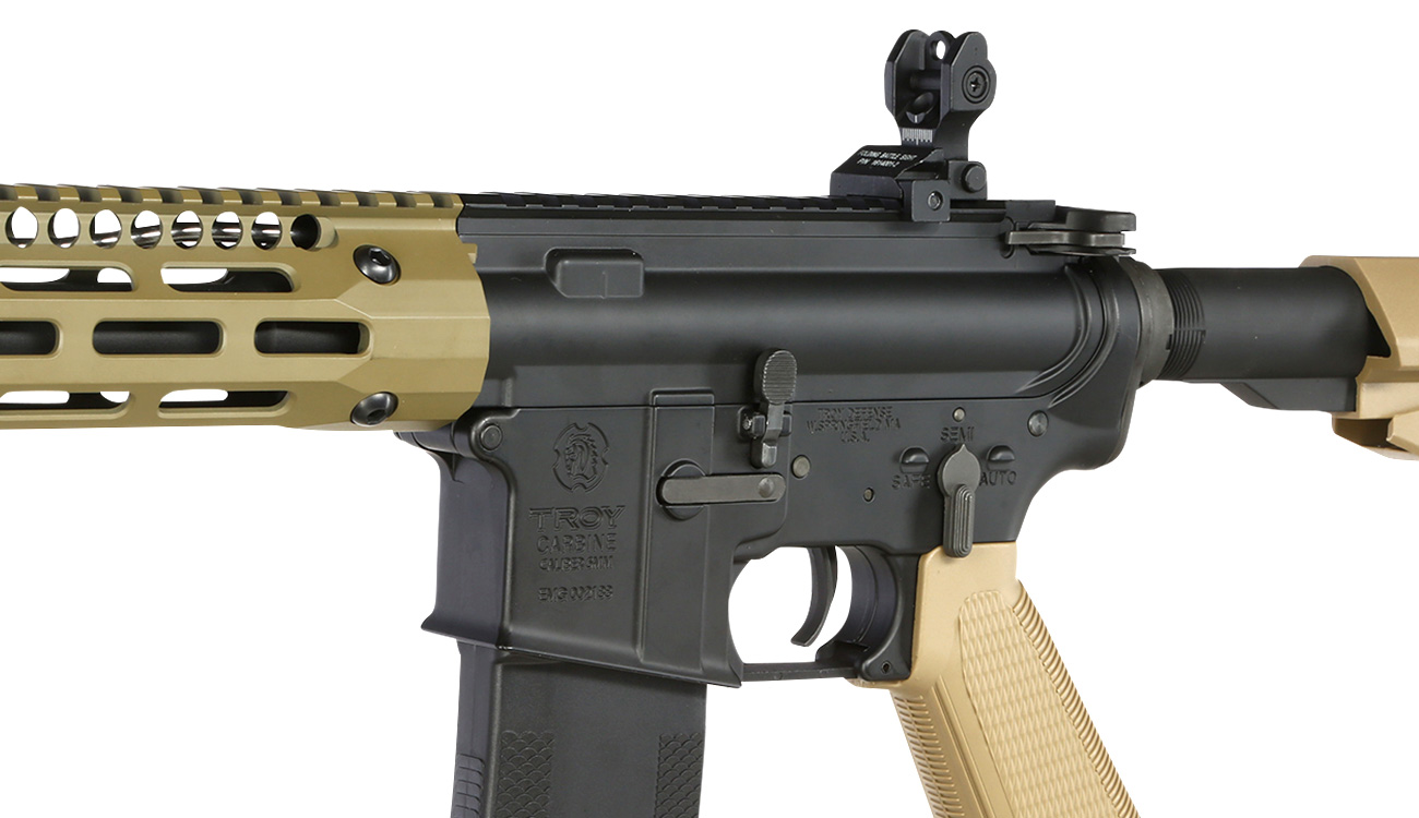 King Arms / EMG Troy Industries M4 SOCC 10.5 CQB Vollmetall S-AEG 6mm BB Dark Earth Bild 7