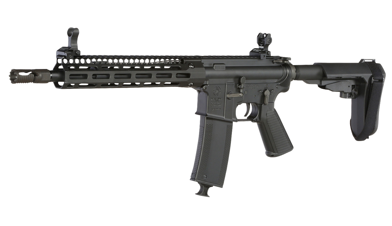 King Arms / EMG Troy Industries M4 SOCC 10.5 CQB Vollmetall S-AEG 6mm BB schwarz