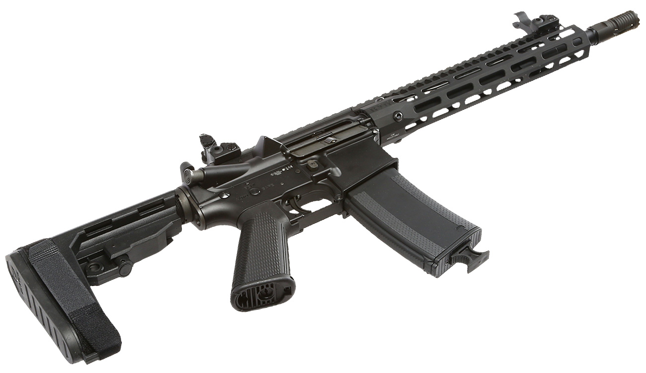 King Arms / EMG Troy Industries M4 SOCC 10.5 CQB Vollmetall S-AEG 6mm BB schwarz Bild 4