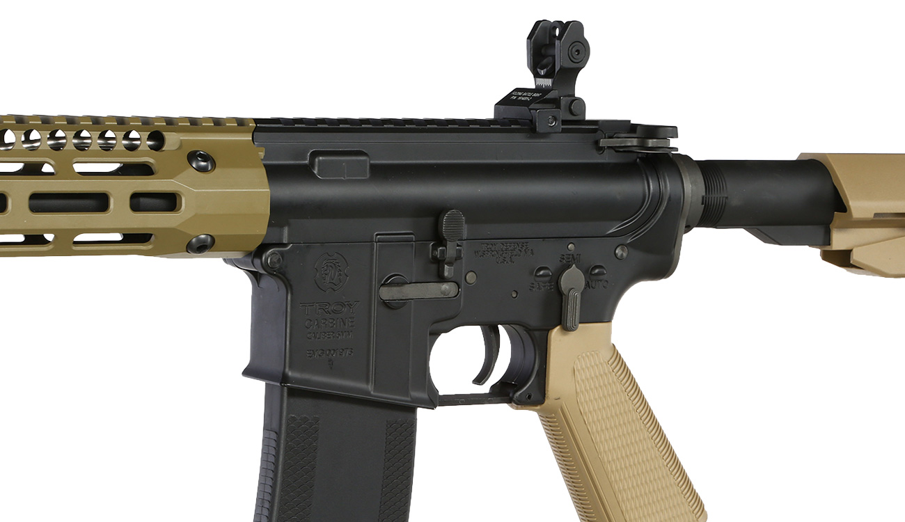 King Arms / EMG Troy Industries M4 SOCC 15 Carbine Vollmetall S-AEG 6mm BB Dark Earth Bild 7