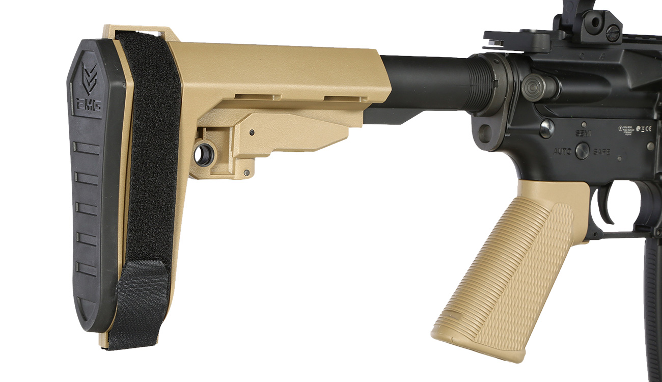 King Arms / EMG Troy Industries M4 SOCC 15 Carbine Vollmetall S-AEG 6mm BB Dark Earth Bild 9