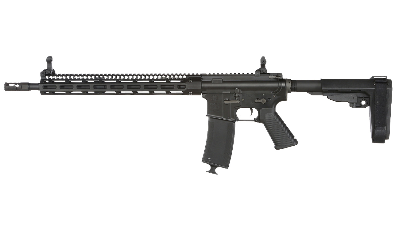 King Arms / EMG Troy Industries M4 SOCC 15 Carbine Vollmetall S-AEG 6mm BB schwarz Bild 1