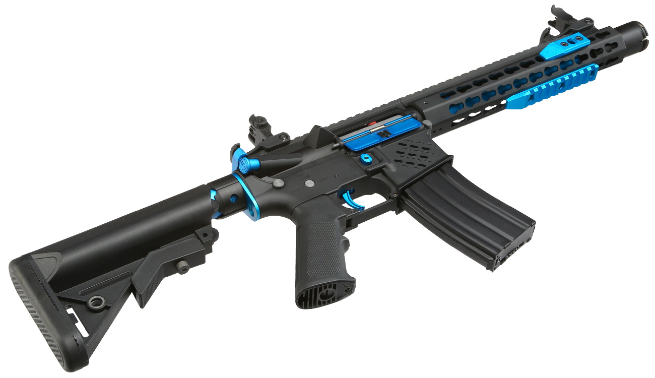 Cybergun Colt M4 Blast Blue Fox Vollmetall Komplettset S-AEG 6mm BB schwarz Bild 4