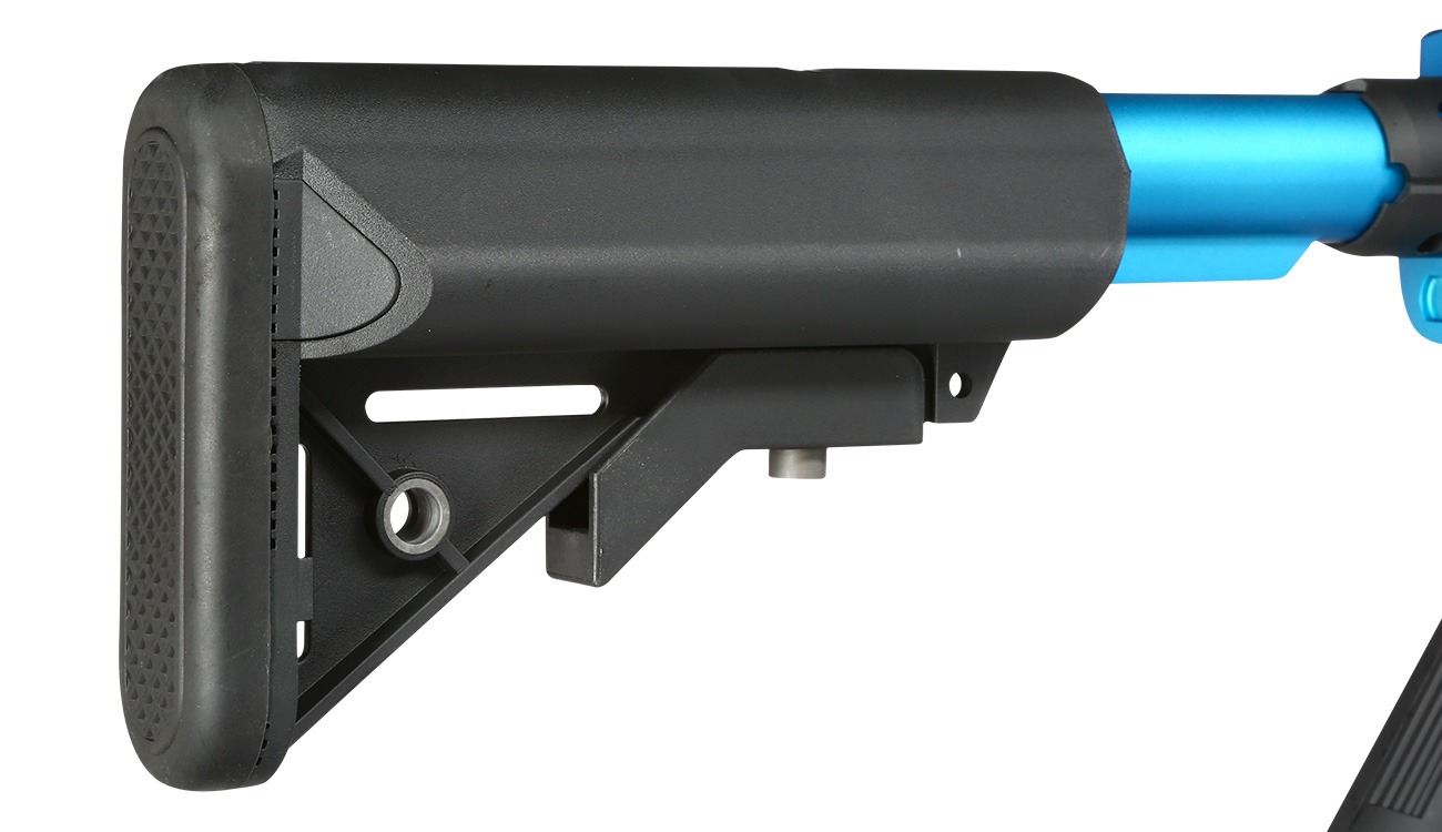 Cybergun Colt M4 Blast Blue Fox Vollmetall Komplettset S-AEG 6mm BB schwarz Bild 9