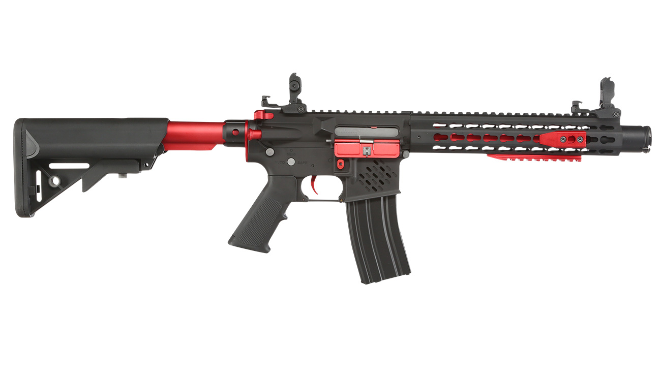 Cybergun Colt M4 Blast Red Fox Vollmetall Komplettset S-AEG 6mm BB schwarz Bild 2