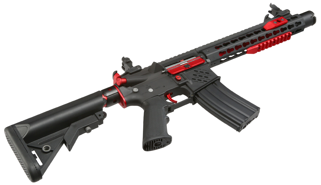 Cybergun Colt M4 Blast Red Fox Vollmetall Komplettset S-AEG 6mm BB schwarz Bild 4