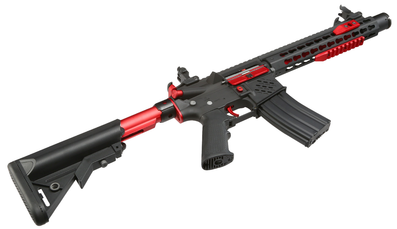 Cybergun Colt M4 Blast Red Fox Vollmetall Komplettset S-AEG 6mm BB schwarz Bild 5