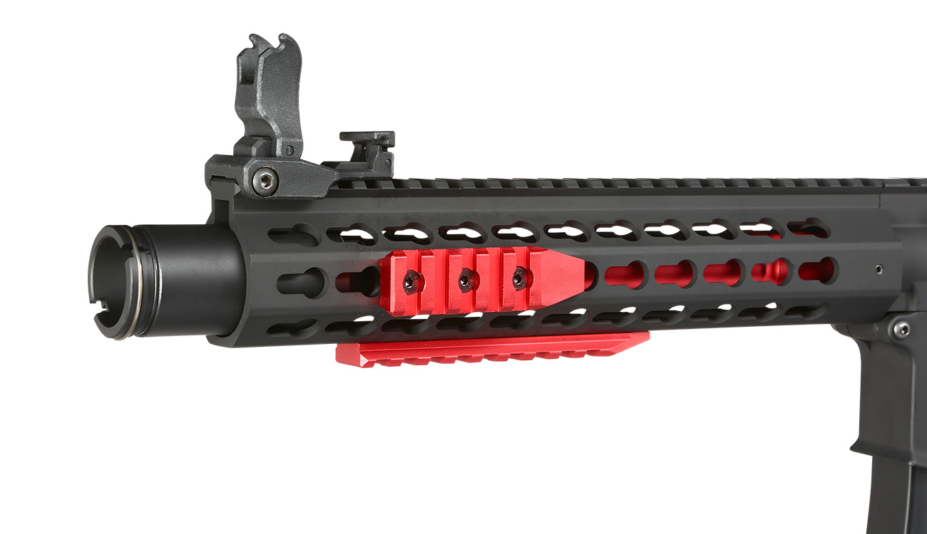 Cybergun Colt M4 Blast Red Fox Vollmetall Komplettset S-AEG 6mm BB schwarz Bild 6