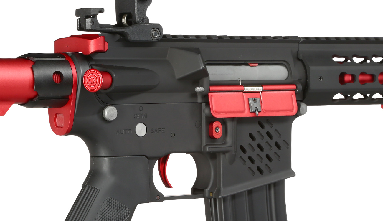 Cybergun Colt M4 Blast Red Fox Vollmetall Komplettset S-AEG 6mm BB schwarz Bild 8
