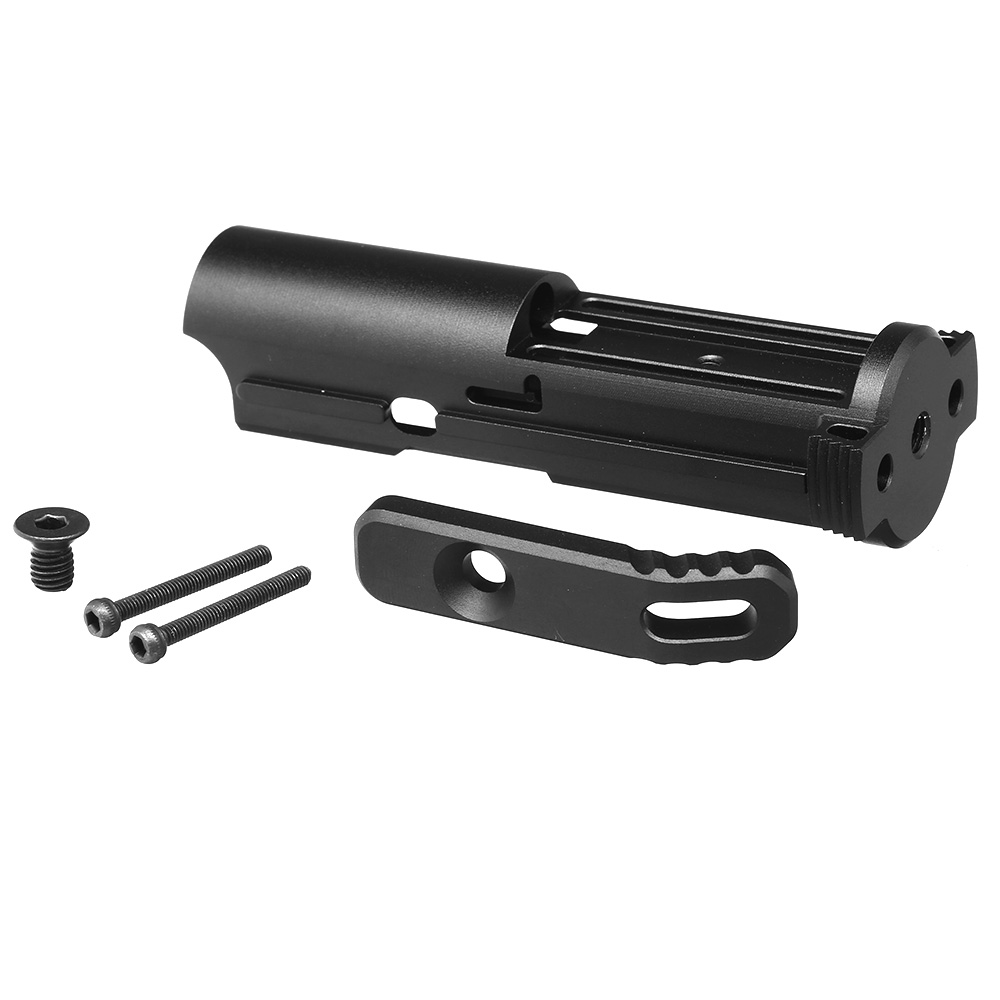 C&C Tac CNC 7075 Aluminium BlowBack Unit Infinity Lightweight f. Action Army AAP-01 schwarz