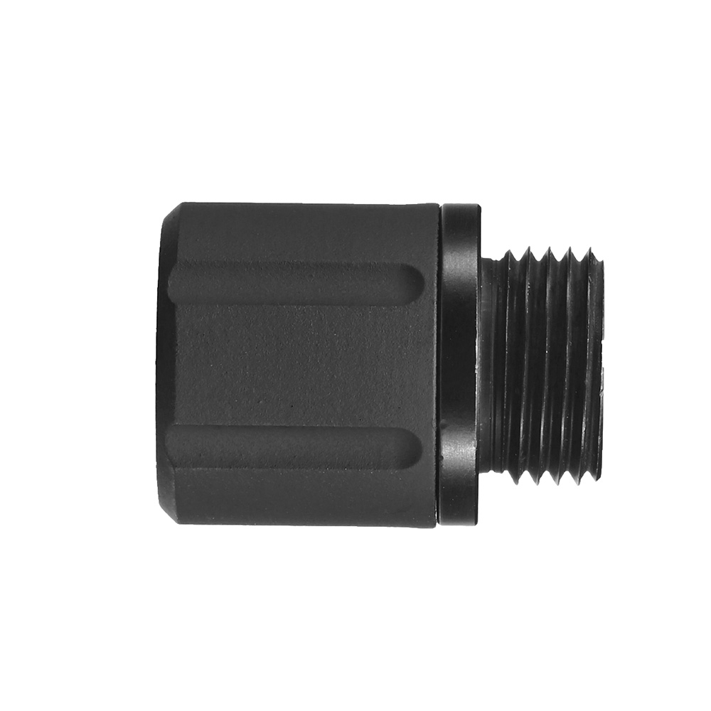 APS Aluminium Schalldmpferadapter f. Pistolen 11mm- auf 14mm- schwarz Bild 2