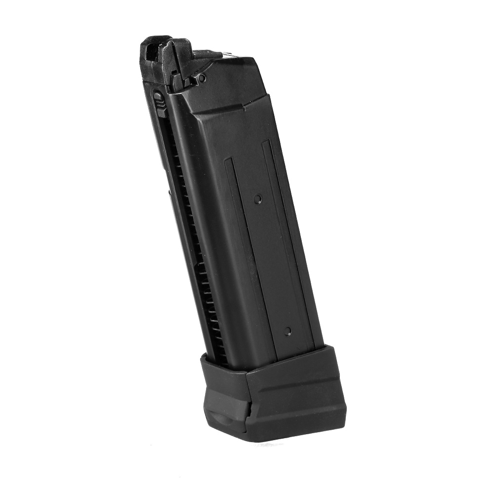 APS / EMG F1 Firearms BSF19 GBB Magazin 23 Schuss m. EMG Aluminium Bodenplatte schwarz - Softairgas-Version