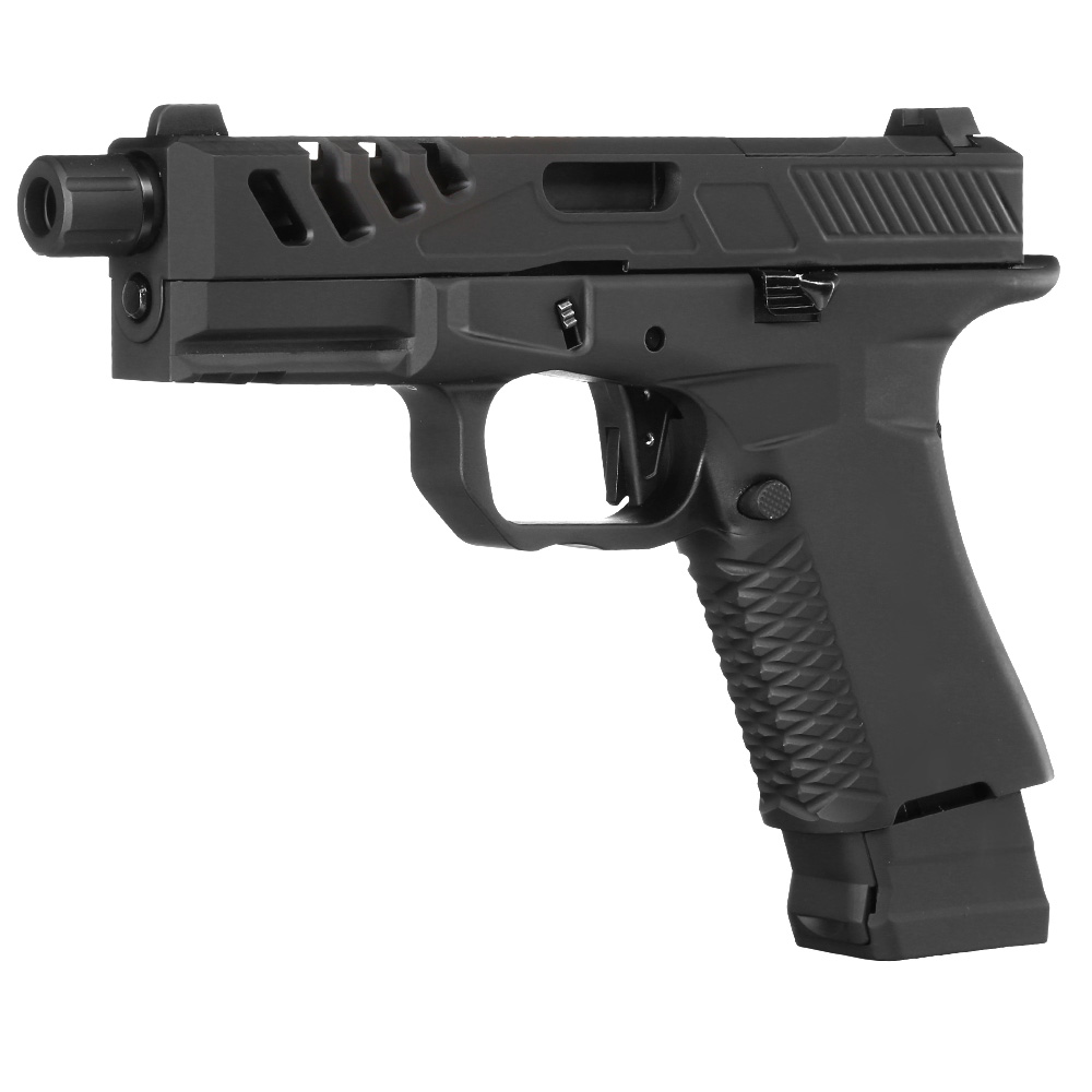 APS / EMG F1 Firearms BSF19 Vollmetall GBB 6mm BB schwarz