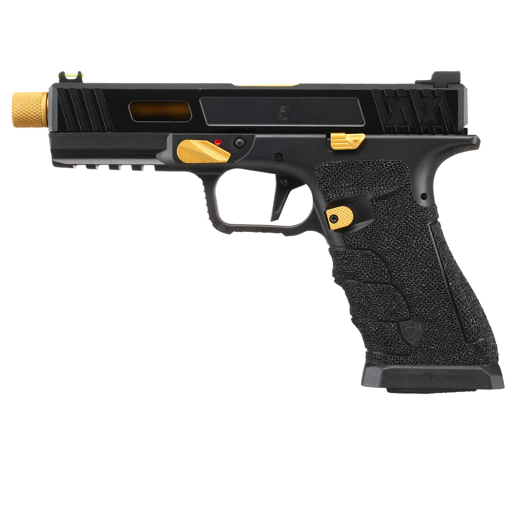 APS BumbleBee XX D-Mod mit Metallschlitten GBB 6mm BB schwarz / gold - Standard Edition Bild 1