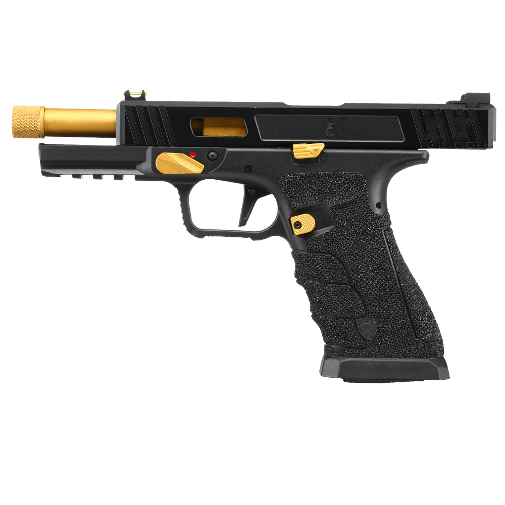 APS BumbleBee XX D-Mod mit Metallschlitten GBB 6mm BB schwarz / gold - Standard Edition Bild 2