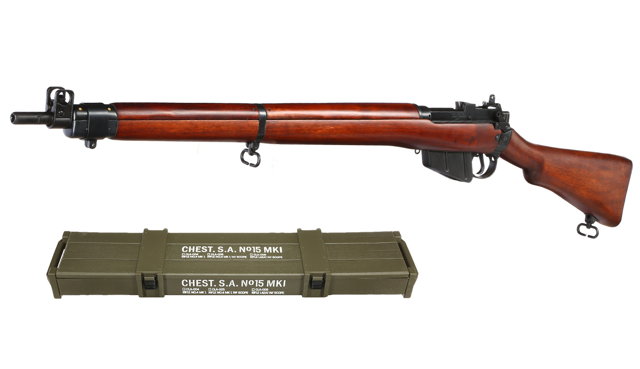 Ares Lee-Enf. SMLE No.4 MK1 Stahl Bolt-Action Gewehr 6mm BB Echtholz + Waffenkiste