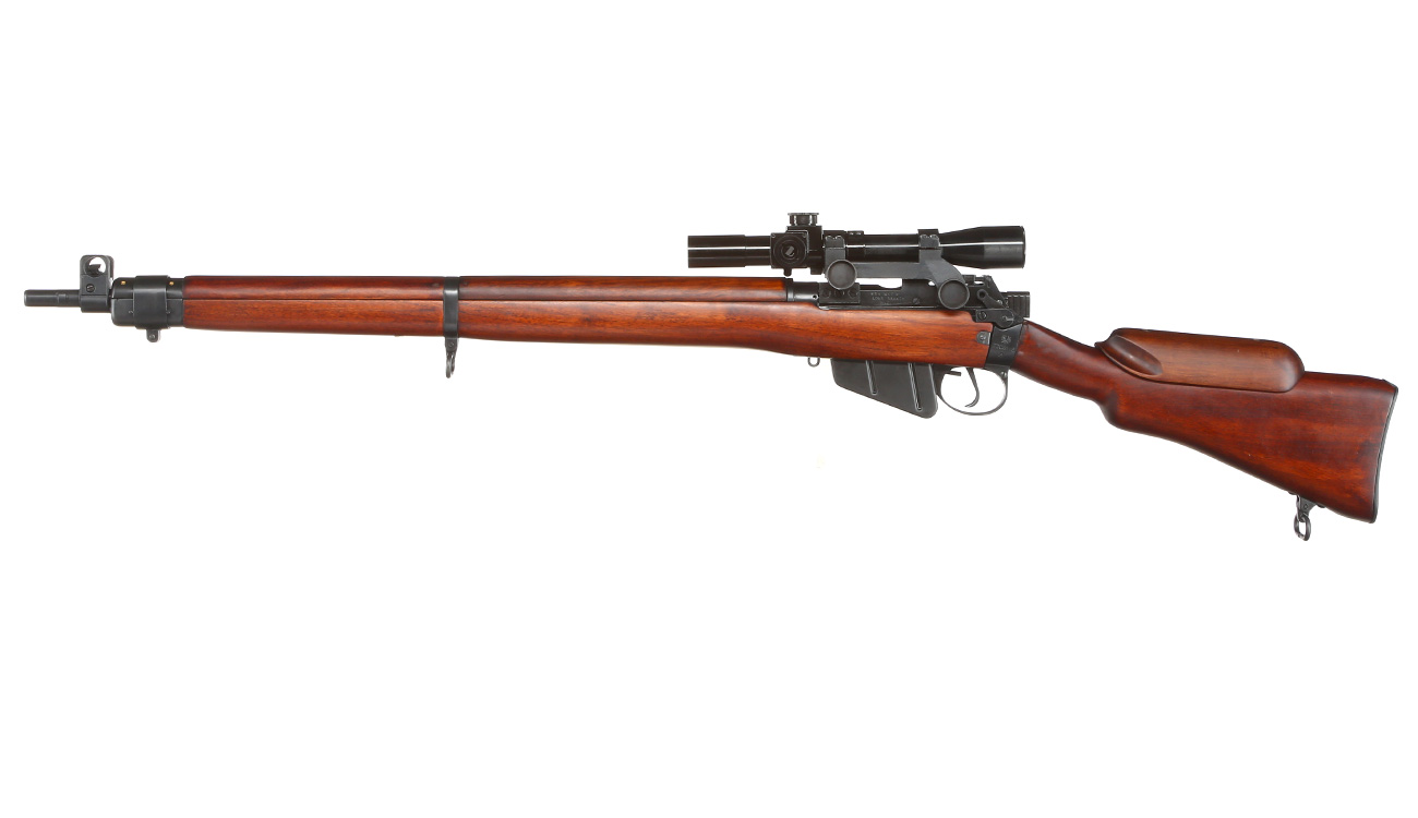 Ares Lee-Enf. SMLE No.4 MK1 Stahl Bolt-Action Gewehr mit ZF No.32 6mm BB Echtholz + Waffenkiste Bild 1