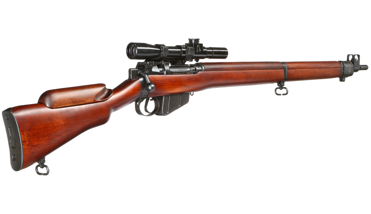 Ares Lee-Enf. SMLE No.4 MK1 Stahl Bolt-Action Gewehr mit ZF No.32 6mm BB Echtholz + Waffenkiste Bild 3