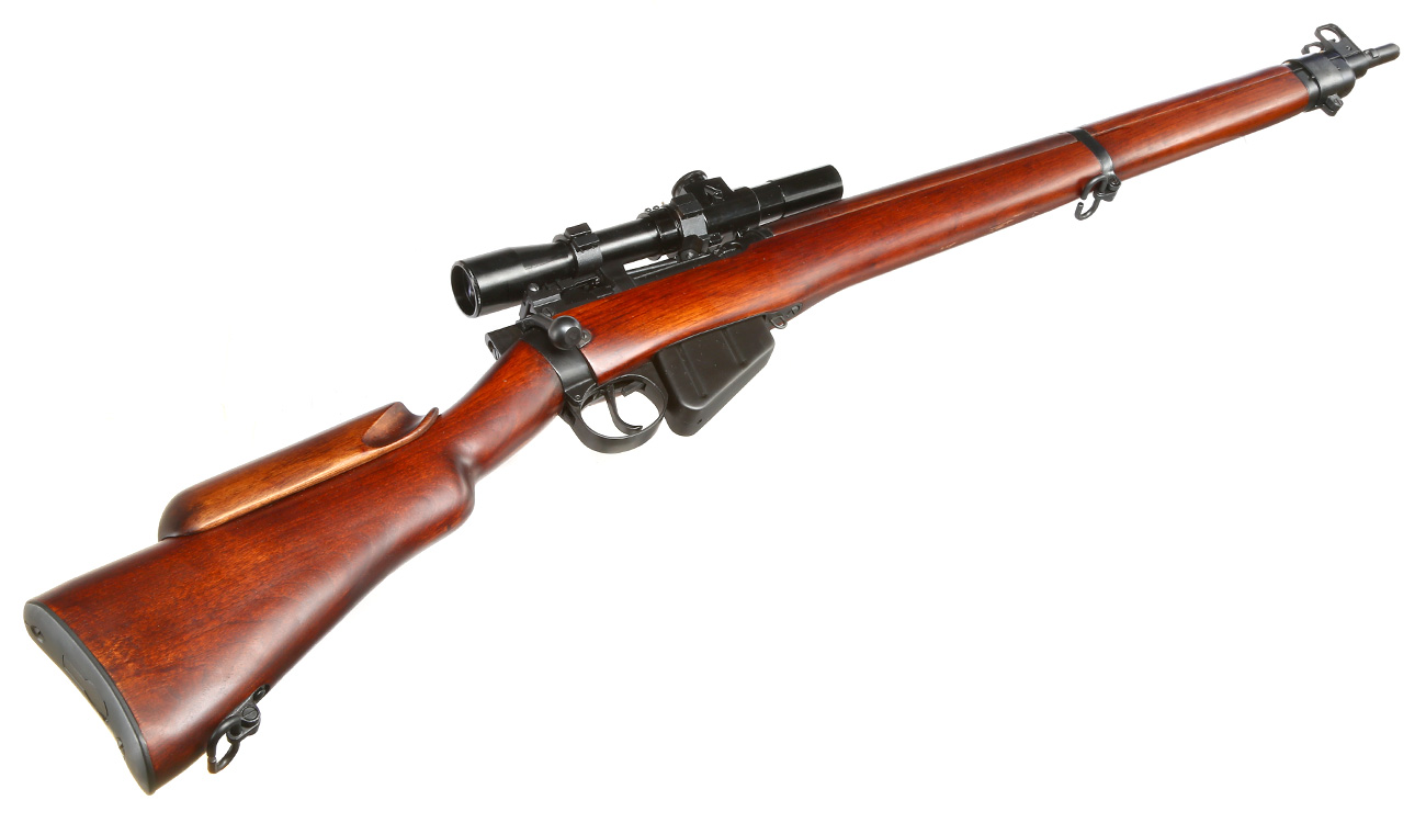 Ares Lee-Enf. SMLE No.4 MK1 Stahl Bolt-Action Gewehr mit ZF No.32 6mm BB Echtholz + Waffenkiste Bild 4