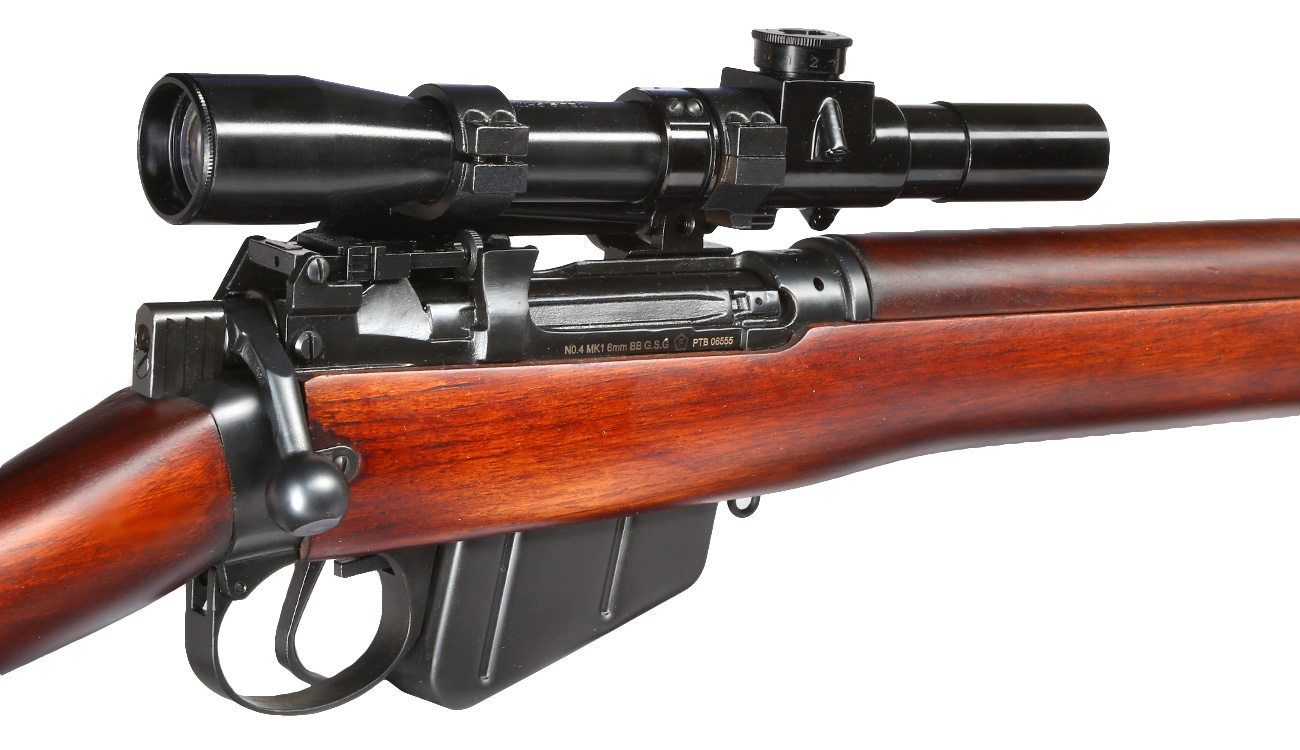 Ares Lee-Enf. SMLE No.4 MK1 Stahl Bolt-Action Gewehr mit ZF No.32 6mm BB Echtholz + Waffenkiste Bild 8