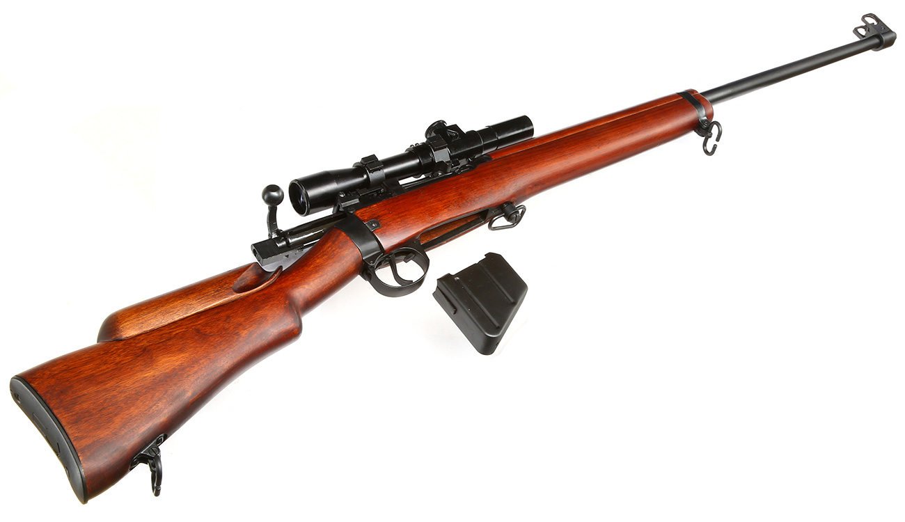 Ares L42A1 Stahl Bolt-Action Gewehr mit ZF No.32 6mm BB Echtholz + Waffenkiste Bild 5