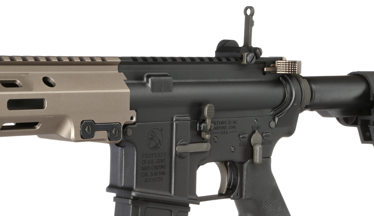 GHK Colt MK16 10.3 URGI Vollmetall Gas-Blow-Back 6mm BB Dualtone - Forged Receiver Edition Bild 7