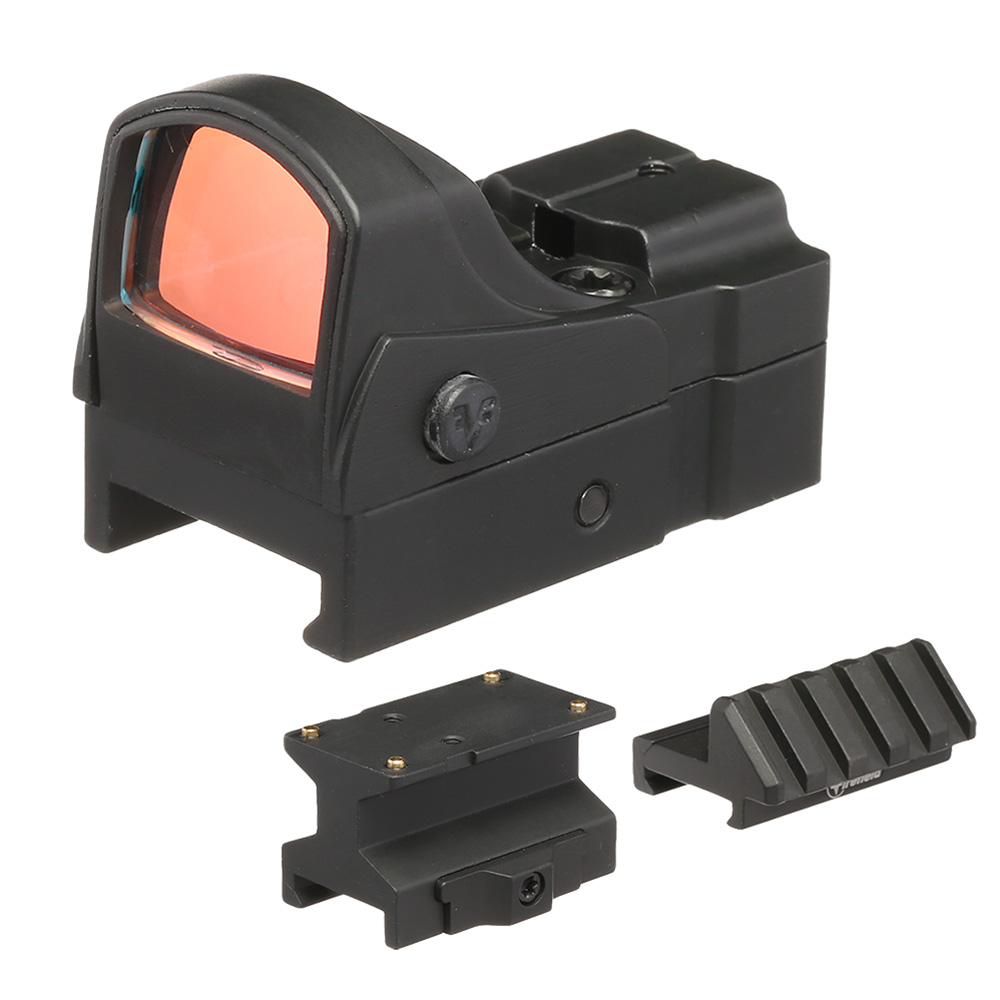 Firefield Impact Mini Reflex Sight Red-Dot 5 MOA Single-Dot LPZ inkl. 20 - 22mm + 45 Grad Halterungen schwarz