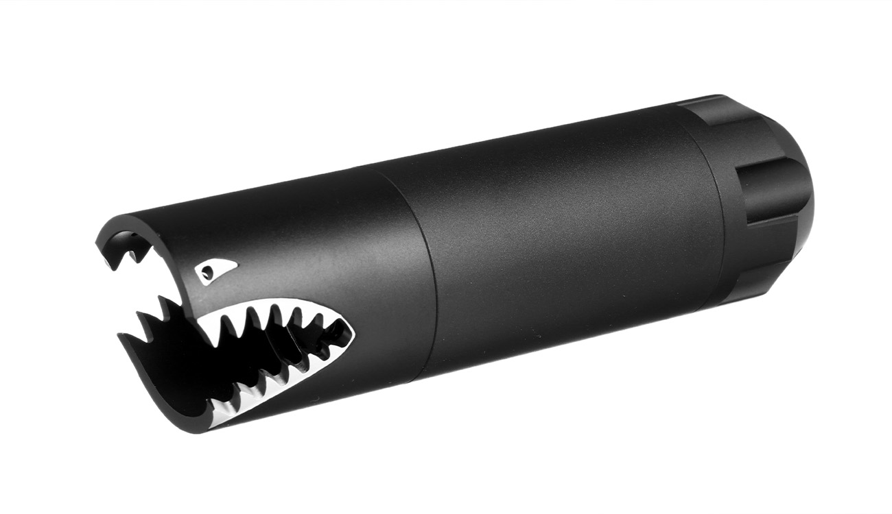 Nuprol Shark Rainbow Aluminium Tracer / Flasher inkl. integriertem Akku 14mm- schwarz